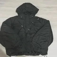 グレイル　kd18 フード付き キルティングショート丈ダウンジャケット 黒