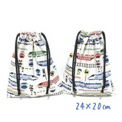 85.ハンドメイド　入園グッズ　入学グッズ　巾着袋