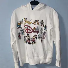 Disney ディズニー パーカー ホワイト　美品のサムネイル