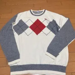 アダバット ダイヤモンドパターン ニットセーター