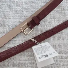 ZARA新品 型押し細ベルト ブラウンのサムネイル