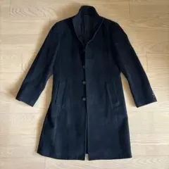 極美品 プラチナコムサ カシミヤ100% チェスターコート S ペイズリー柄 黒 20%OFF 会員価格適用外】カシミヤ 100% メンズ チェスター コート