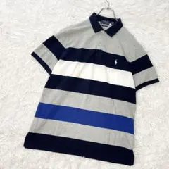 POLO ストライプ ポロシャツサイズM
