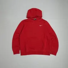 90s- NIKE ナイキ 長袖パーカー 刺繡ロゴ 紺タグ フェード