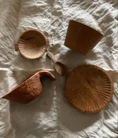 作家さん 木彫り 5点セット