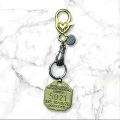 ハンドメイド ゴールドプレートキーホルダー