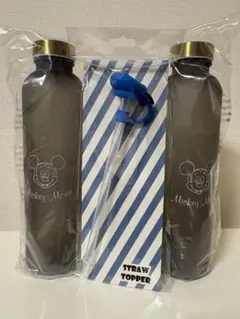 ディズニーストア ウォーターボトル 水筒 ミッキー ドナルド ストローキャップ