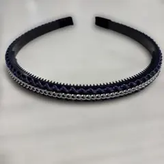 【新品】紫 シルバー カチューシャ