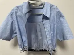 nice claup クロップドシャツ 半袖 Fサイズ