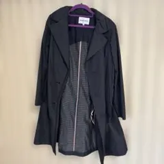 ブラック チェック柄 トレンチコート