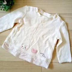 クーラクール 長袖トップス 花柄うさぎ 長袖 女の子80サイズ　キムラタン