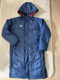adidas ベンチコート　ネイビー　140