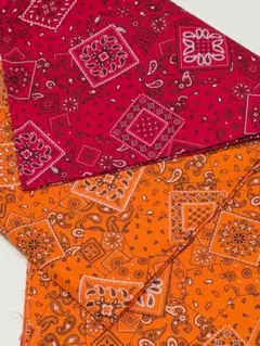 A1359 ペイズリー柄 100cm×100cm　コットン100%　2枚組