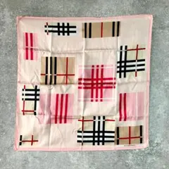 BURBERRY スカーフ ハンカチーフ ピンク バーバリーチェック