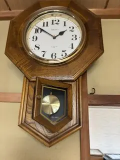 SEIKOSHA 八角形 掛時計 木製 ブラウン　昭和レトロ SEIKO セイコー 壁掛け時計 KS756B 昭和レトロ 八角形 茶色