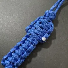 フラットマン パラコード キーホルダー ブルー お守り 丈夫 車 鍵