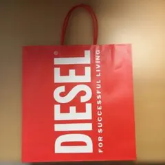 DIESEL ディーゼル ショップ袋 ショッパー 赤　大