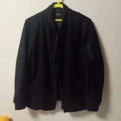 美品　ナノユニバースブラックブルゾンMA-1