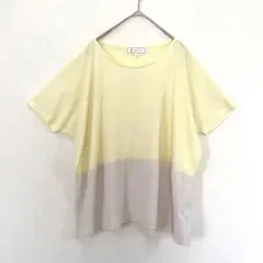 ROPE' PICNIC ロペピクニック【38】異素材切り替えプルオーバー 黄色