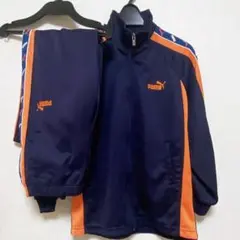 PUMA ジャージ ネイビー/オレンジ　140センチ