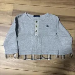 Burberry ボタン付きトップス 90cm グレー
