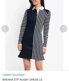 TOMMY HILFIGERトミーヒルフィガーストライプ切替ロングワンピース美品