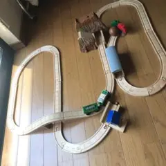 木製トーマスボルダーマウンテンカーブレールセット
