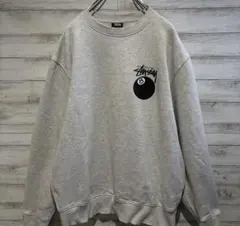 Stussy グレー スウェット 8ボール