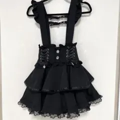 LIZLISA リズリサ サスペンダー付ティアードスカパン