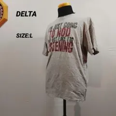 DELTA プリントTシャツ グレー Lサイズ US Usedのサムネイル