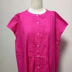 【クリーコンフォルト】ロングワンピース（フリー）クルーネック 夏 派手のサムネイル