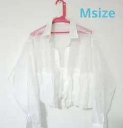 しまむら シアーシャツ　ホワイト　Mサイズのサムネイル