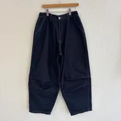 supernova. ワイドデニムパンツ バギー M ブラック 日本 サイト最安