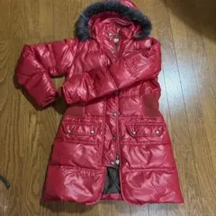 Onitsuka Tiger 赤 フード付きロングダウンジャケット