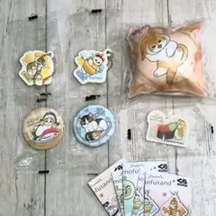 mofusand くら寿司 クッションチャーム 缶バッチ ラバーチャーム