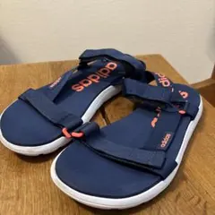adidas スポーツサンダル ネイビー/オレンジ