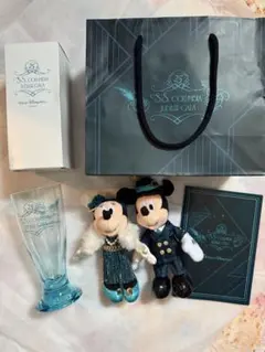 東京ディズニーシー ジュビリーガラ ぬいぐるみバッジ、グラス、紙袋