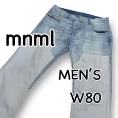 mnml ミニマル 切替えデニム W30 ウエスト80cm ボタンフライ デニムのサムネイル