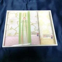 今治タオルセット☆バスタオル☆ウォッシュ☆さくら柄☆柄物