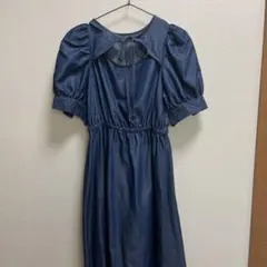 デニム半袖ワンピース