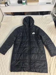 Nike 黒 ダウンジャケット フード付き ベンチコート
