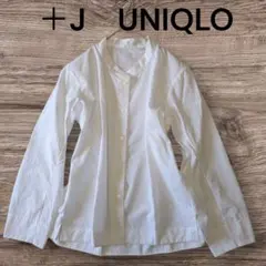 ＋J　ユニクロ　スーピマコットン　バンドカラー　シャツ　ブラウス　オーバーサイズ
