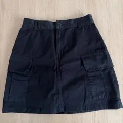 カーゴ風 キュロットスカート ブラック
