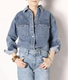 MUSE ドゥーズィエムクラス デニム ジャケット ダメージ加工 FREE MUSE de Deuxieme Classe / ミューズドゥーズィーエムクラス