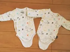 ムーミン 長袖 肌着 50-60cm 2枚セット 双子