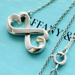 【美品】✨ティファニー ダブルラビングハート 純正チェーン sv925