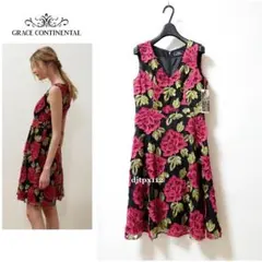 新品*GRACE CONTINENTAL*フラワー刺繍*ワンピース*サイズ36