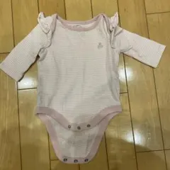 GAP ベビー ロンパース ピンク ボーダー 50cm