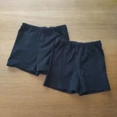 UNIQLO キッズ　一分丈スパッツ　黒　2枚セット　130cm