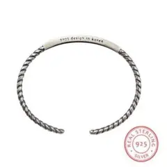 カフブレスレット バングル シルバー925 s925保存袋付き #C262-2